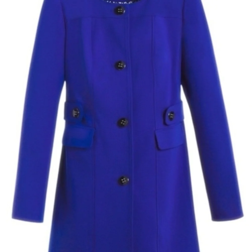 Chico's Royal Blue Trench Coat - Picture 2 of 9